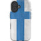 Finland Flag Distressed iPhone 16 Plus Impact Case